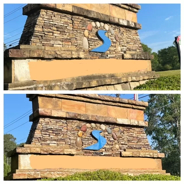 Evans, GA Neighborhood Entry Sign Cleaning